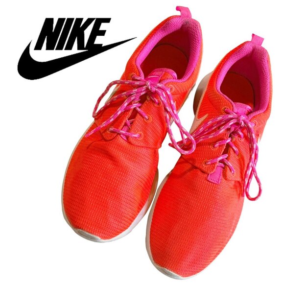 Nike Roshe One Lava Glow Sneakers Women 7.5 Youth 6Y Pink Orange - Picture 2 of 8